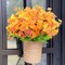6PCS Artificial Fall Daisy Mums – UV-Resistant Faux Flowers for Indoor & Outdoor Home, Office, Garden, Hanging Planters, Weddings & Thanksgiving Décor (Orange)
